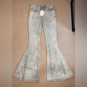 Altar’d State Flare Jeans- Silver Sage